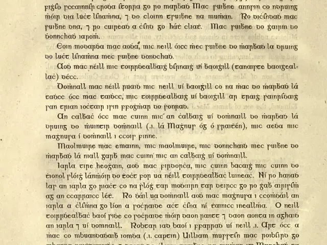 Leathanach den téacs Gaeilge le fonótaí Uí Dhonnabháin faoi Bhaollaigh